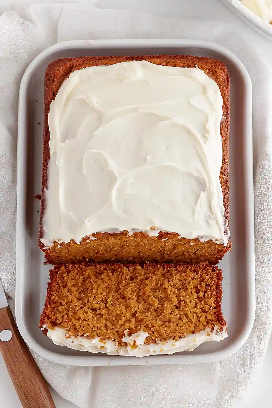 pumpkin bread with cream cheese frosting