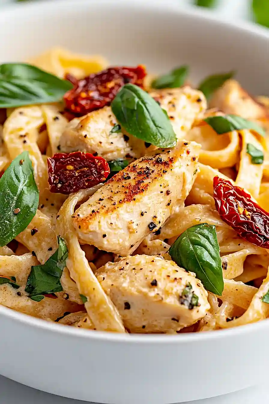 sun dried tomato and chicken linguine