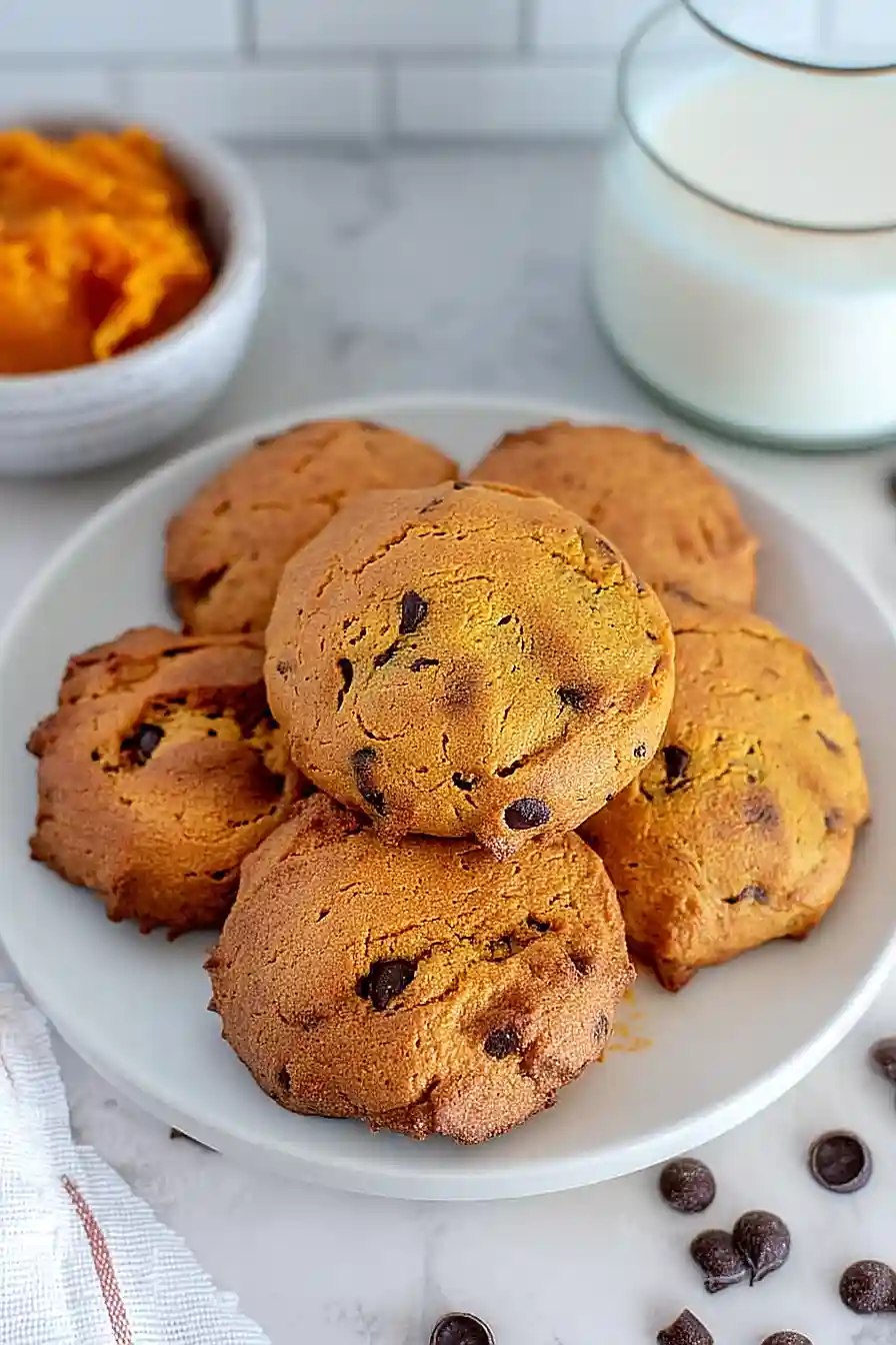 air fryer pumpkin chocolate chip cookies