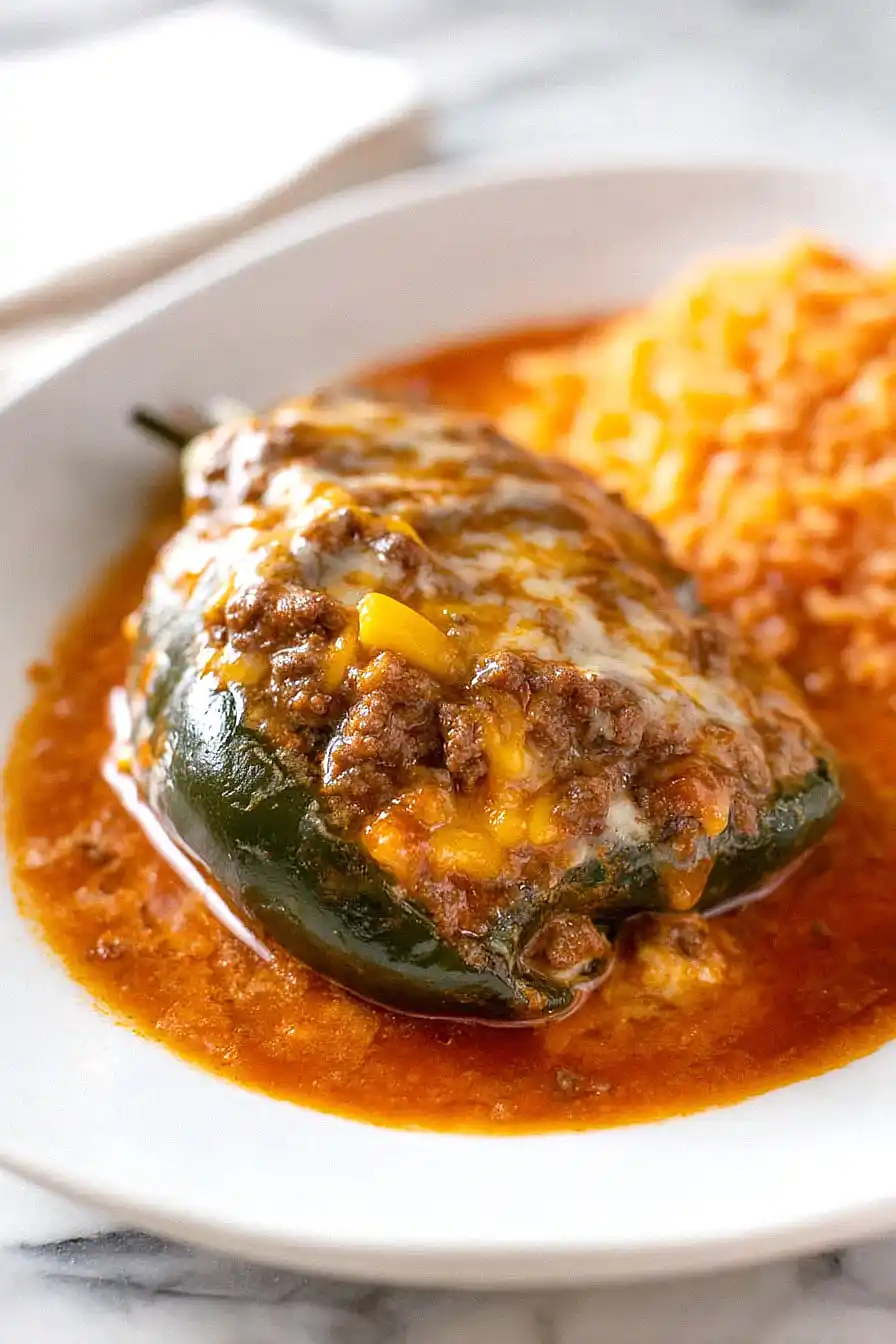 chiles rellenos de carne molida