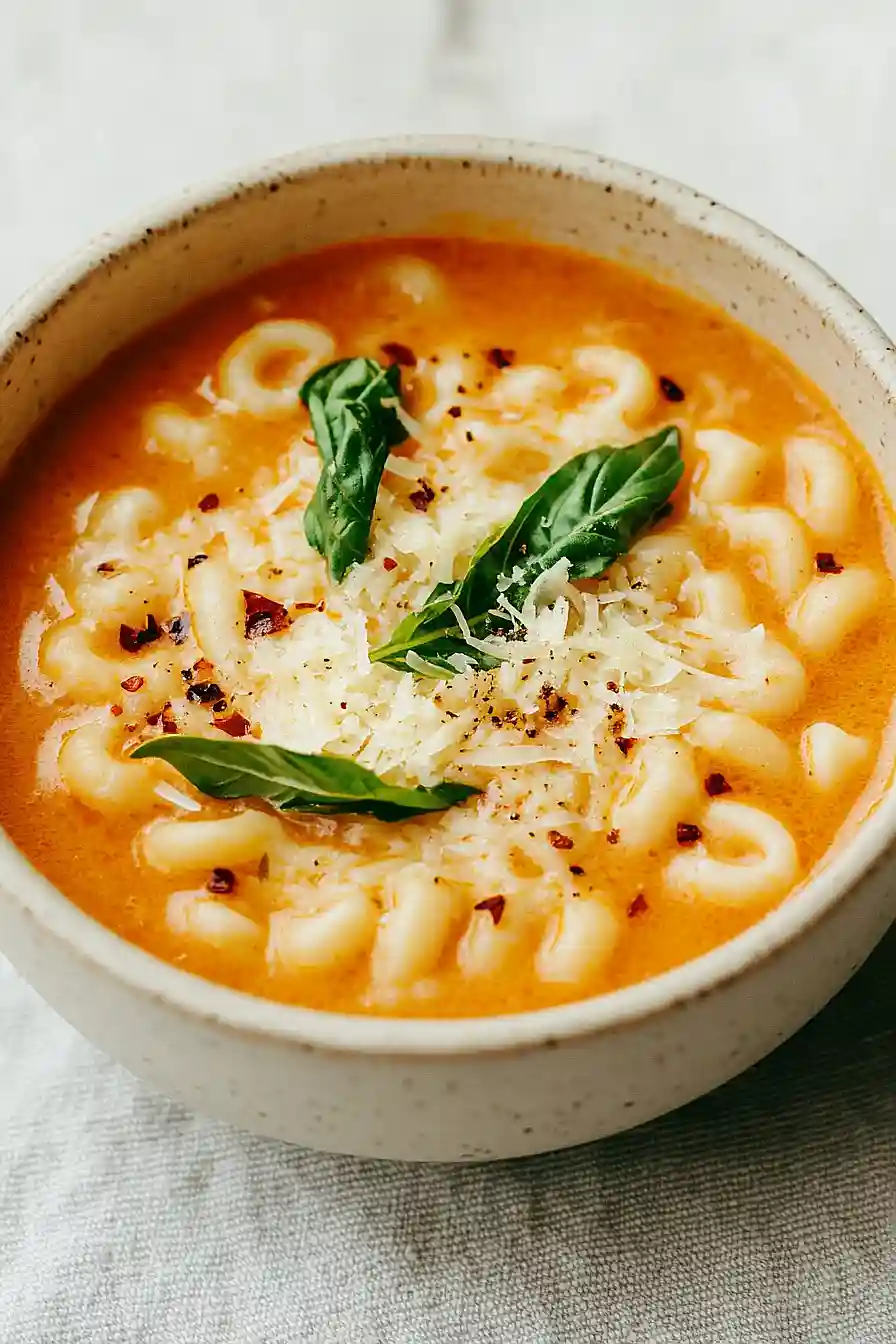 tomato basil pasta soup