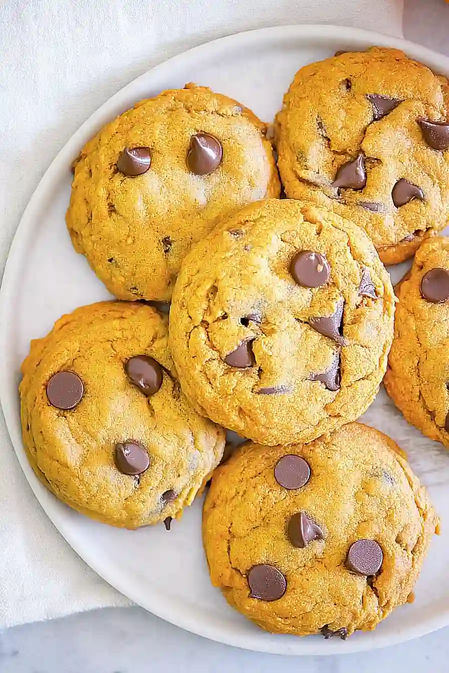 eggless pumpkin chocolate chip cookies 