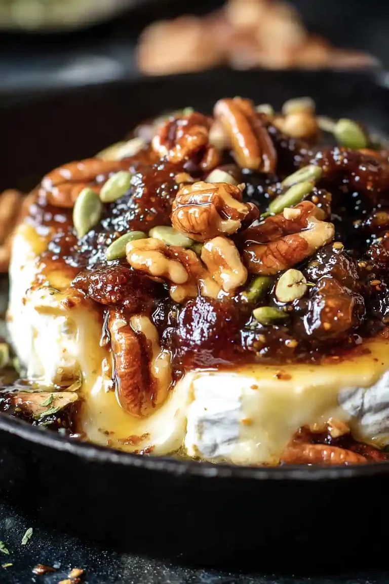 Baked Brie with fig jam