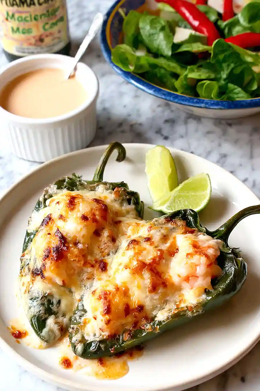 chiles rellenos de camaron