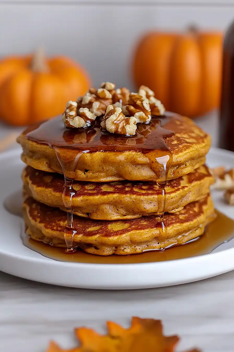 pumpkin pancakes for two