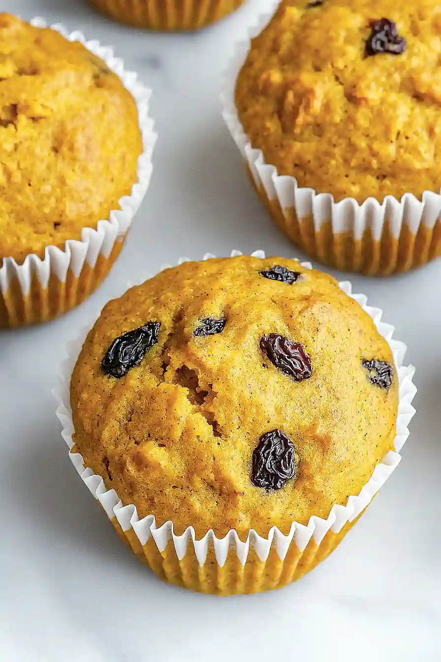 pumpkin raisin muffins