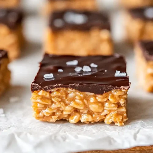 peanut butter bars with rice krispies