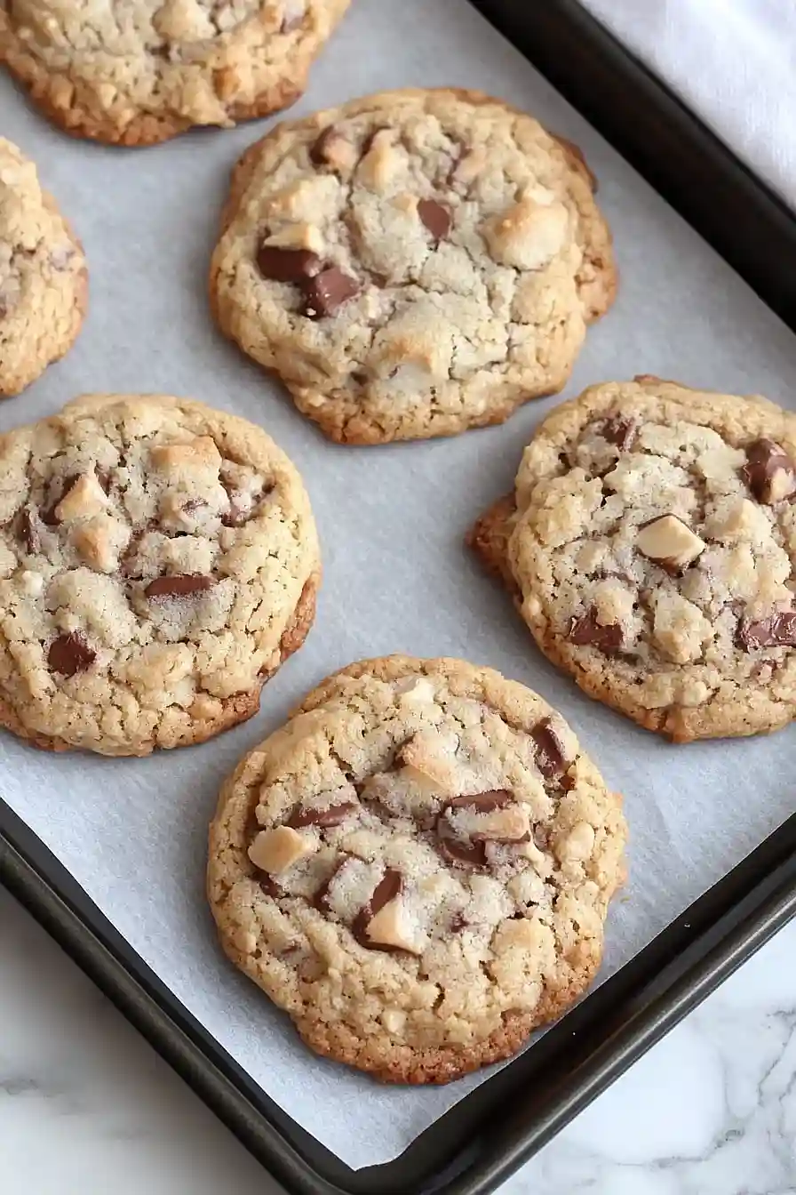 chocolate chip almond toffee cookies