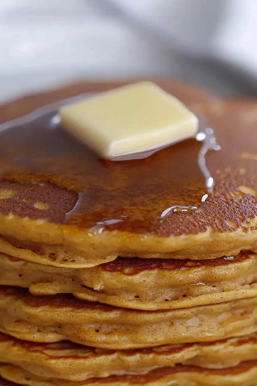 einkorn pumpkin pancakes