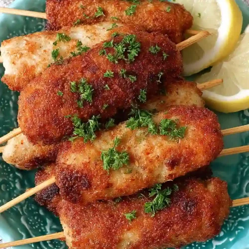 fried chicken on a stick