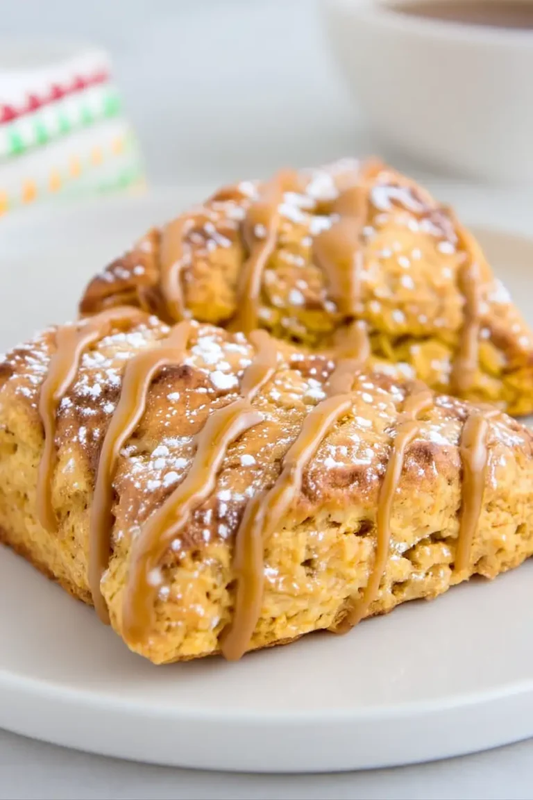 pumpkin scones with coffee glaze