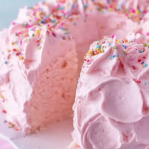 pink angel food cake