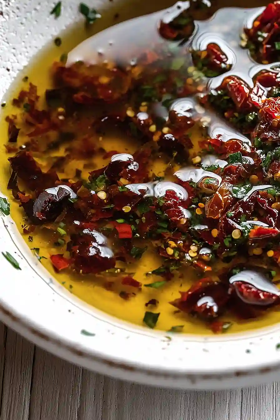 sun dried tomato garlic olive oil dip