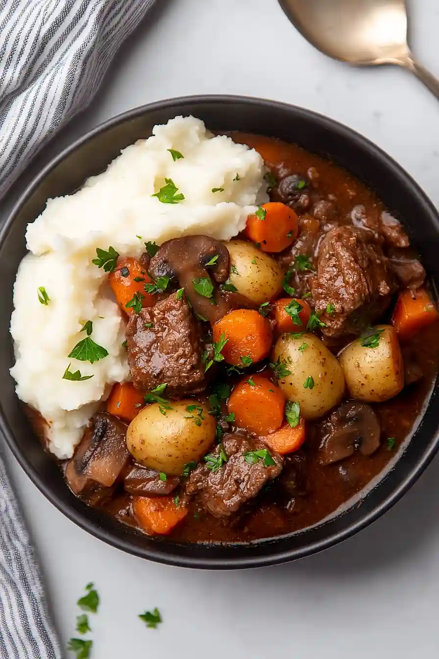 slow cooker beef bourguignon