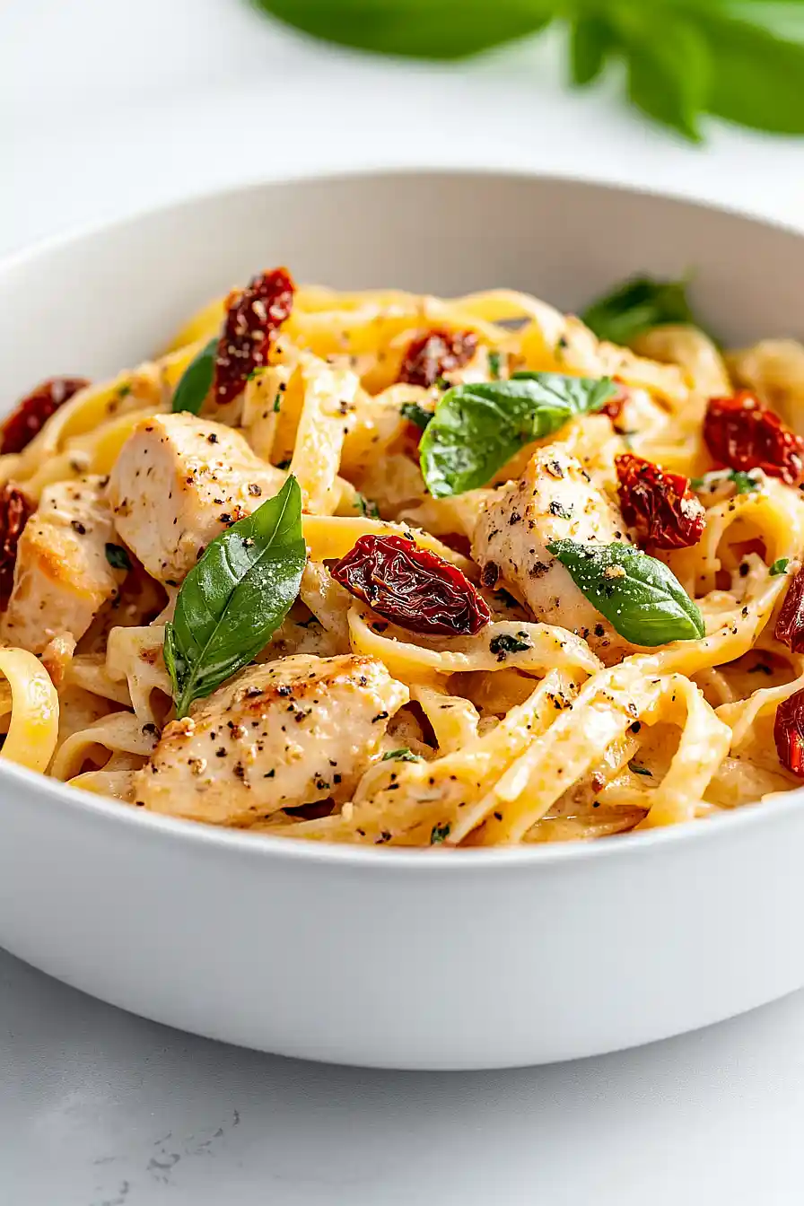 sun dried tomato and chicken linguine
