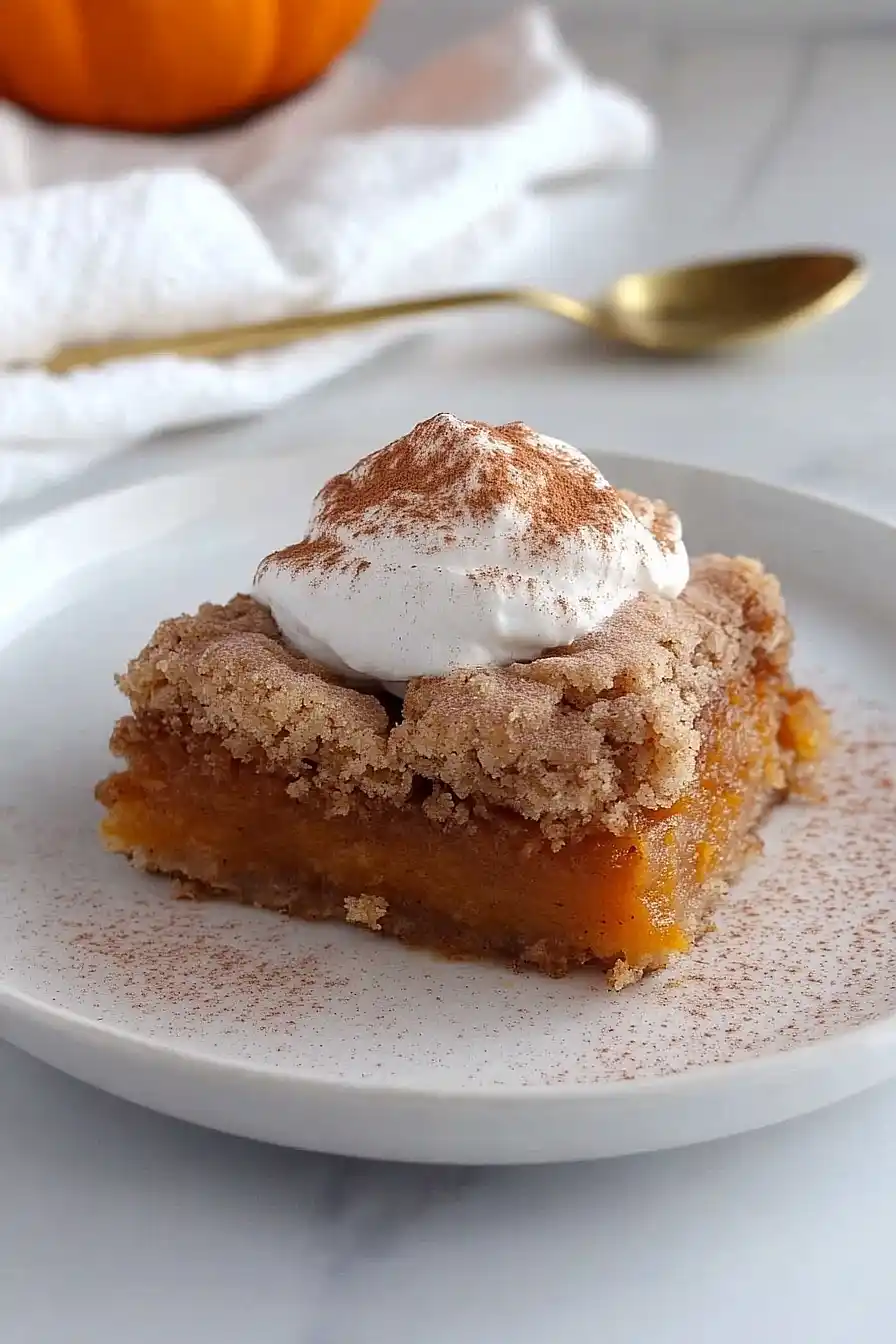 pumpkin spice cake cobbler
