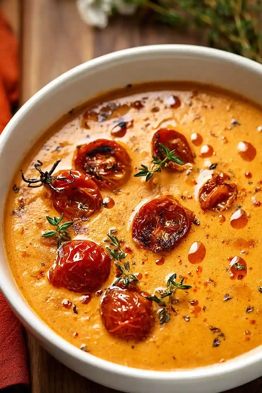 Creamy Roasted Garlic Tomato Soup