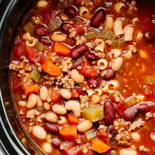 crockpot pasta e fagioli soup