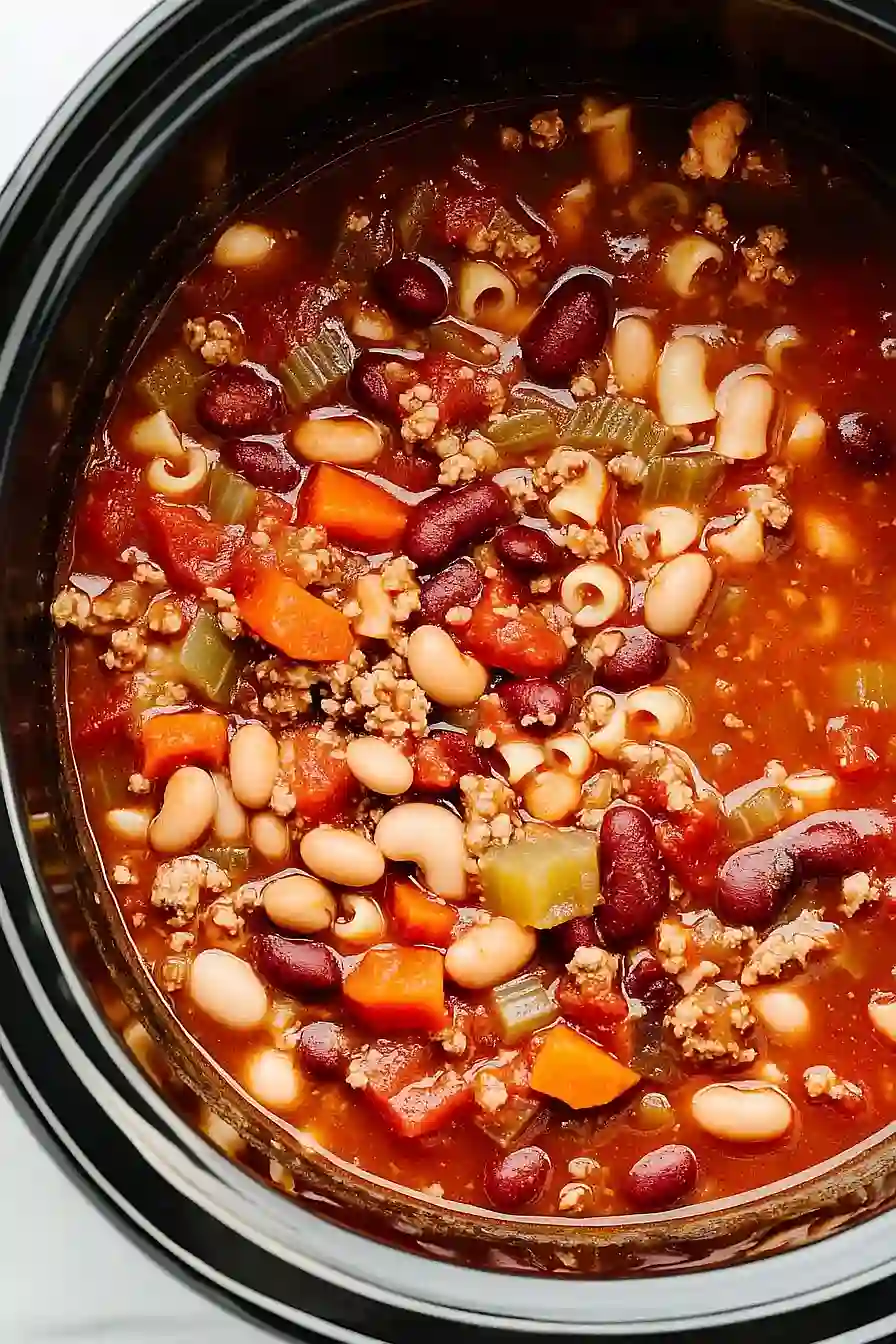 crockpot pasta e fagioli soup