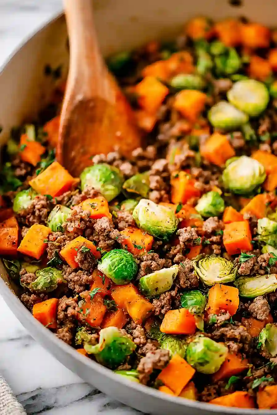 Ground Beef Zucchini Sweet Potato Skillet
