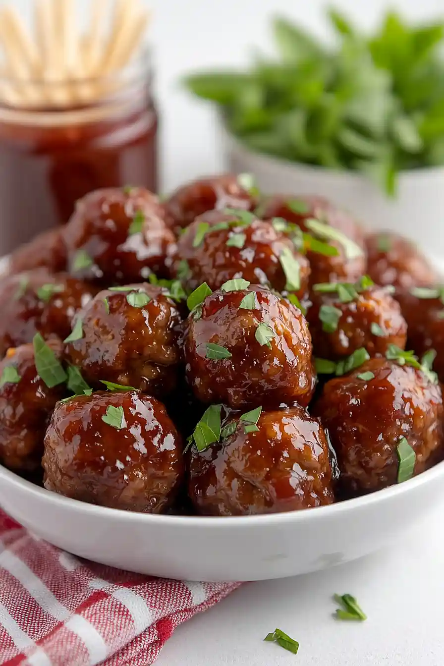 crockpot meatballs with grape jelly chili sauce