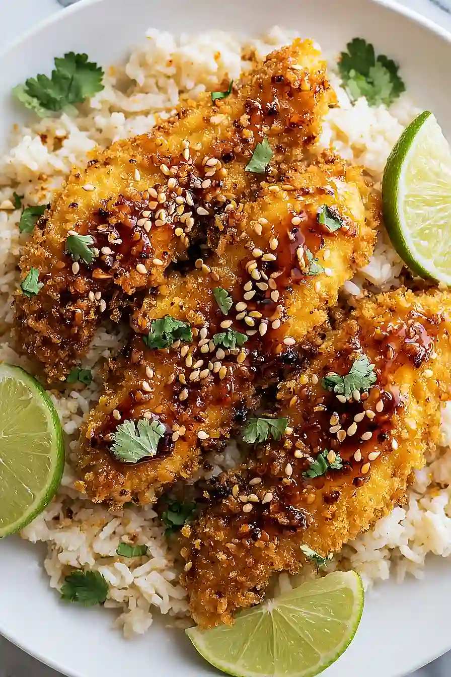 Baked Crunchy Hot Honey Chicken