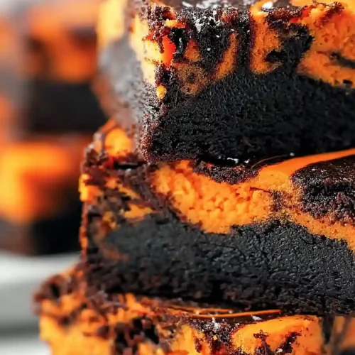 Halloween Cream Cheese Swirl Brownies