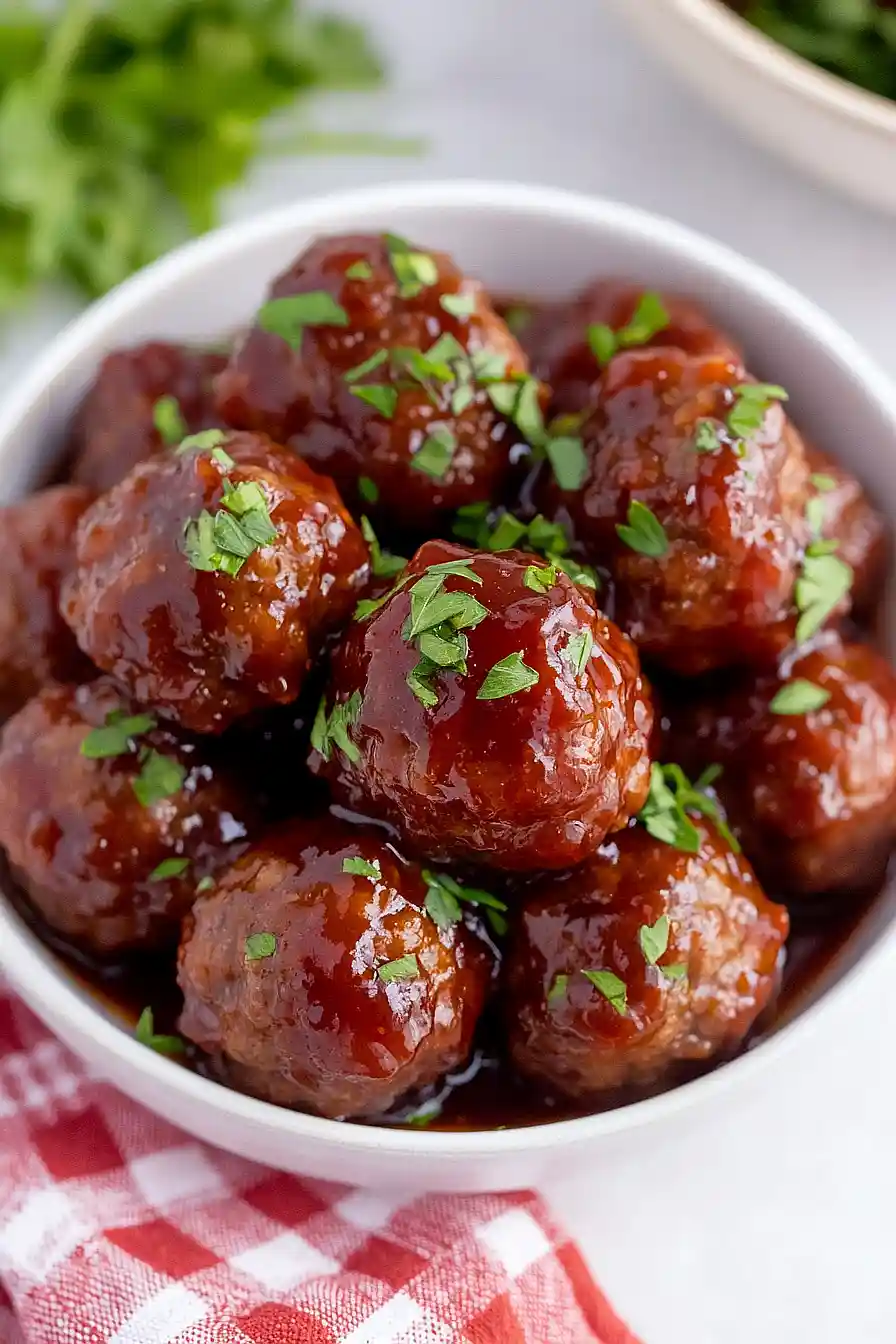 crockpot meatballs with grape jelly chili sauce
