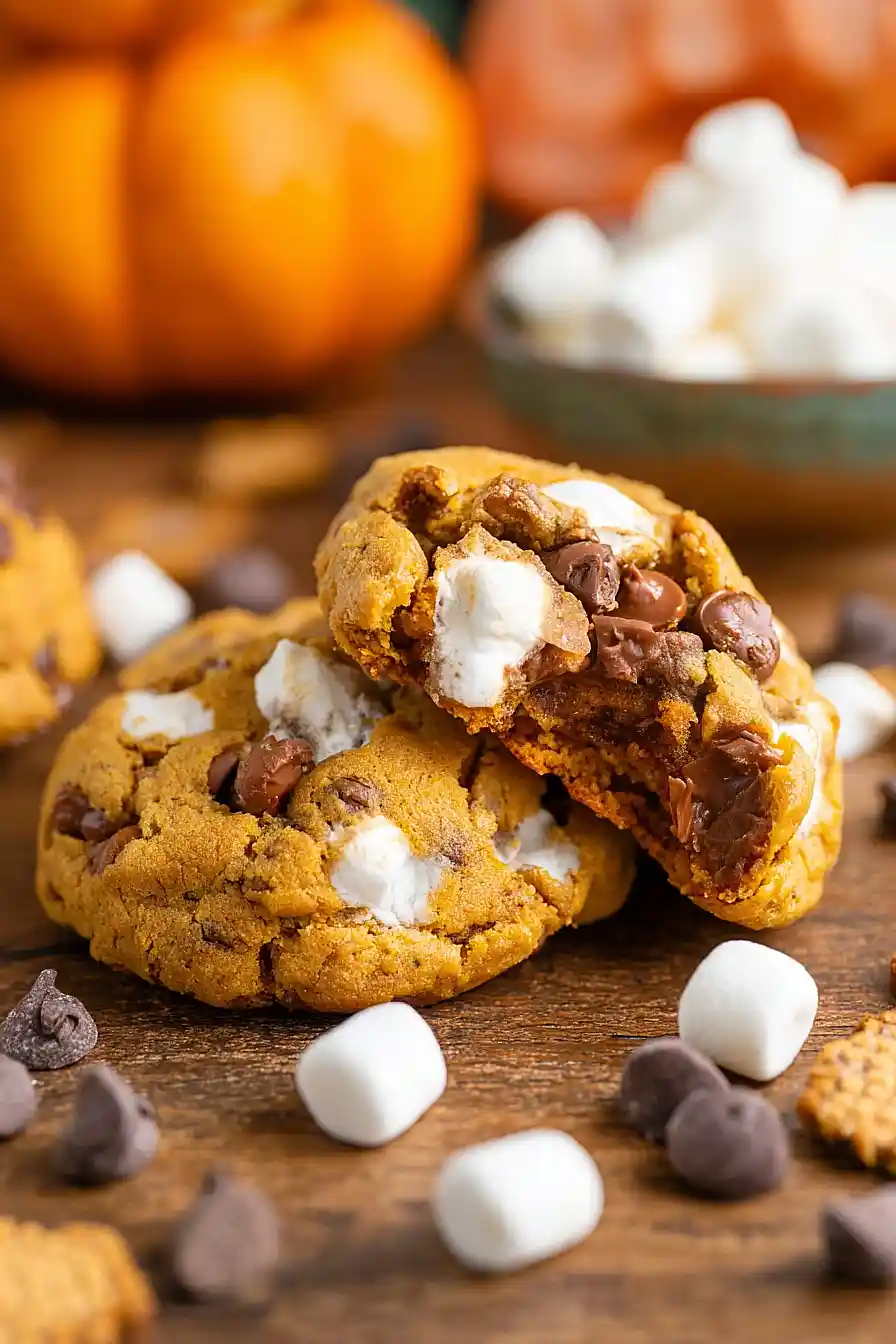 Pumpkin S'mores Cookies