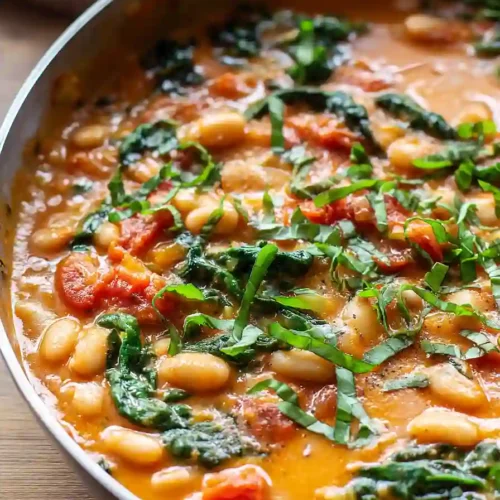Creamy Vegan Tomato White Bean Stew