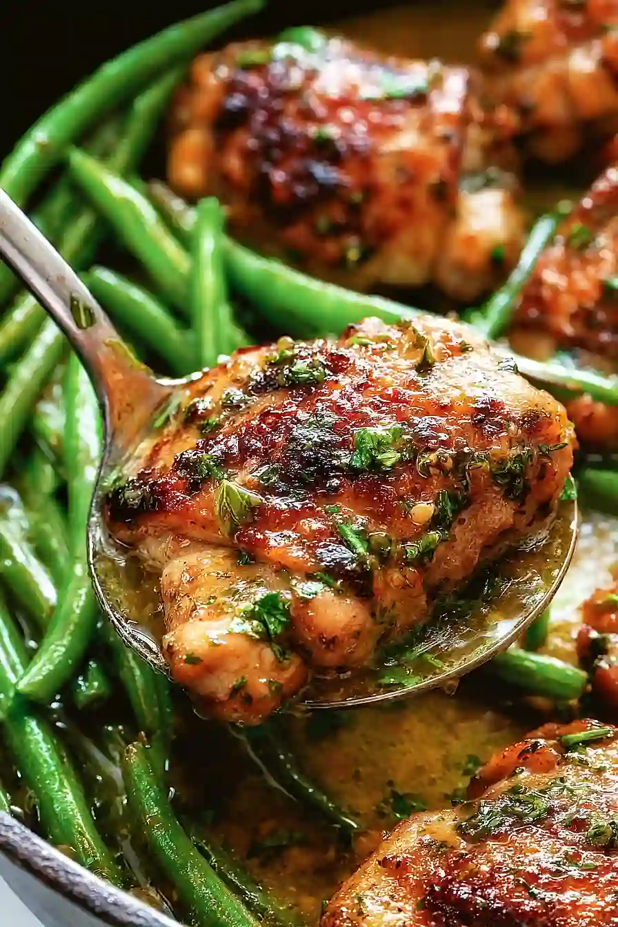 Lemon Garlic Butter Chicken and Green Beans
