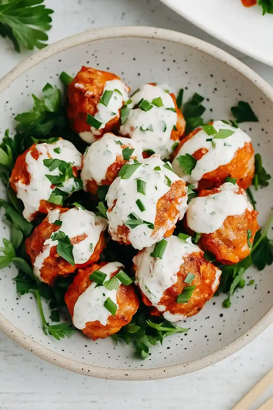 crockpot buffalo chicken meatballs
