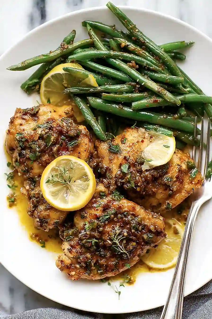 Lemon Garlic Butter Chicken and Green Beans