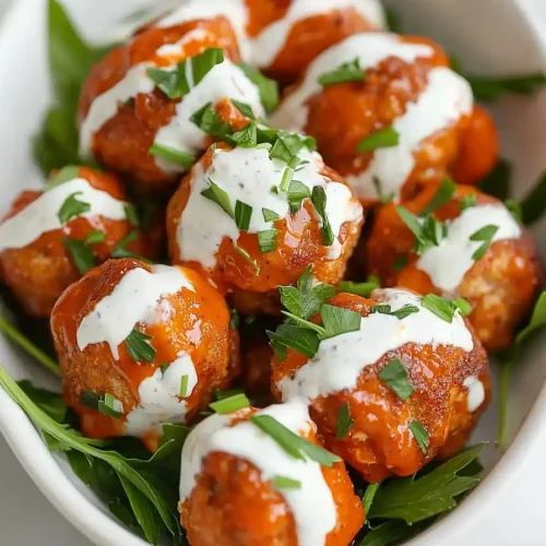 crockpot buffalo chicken meatballs