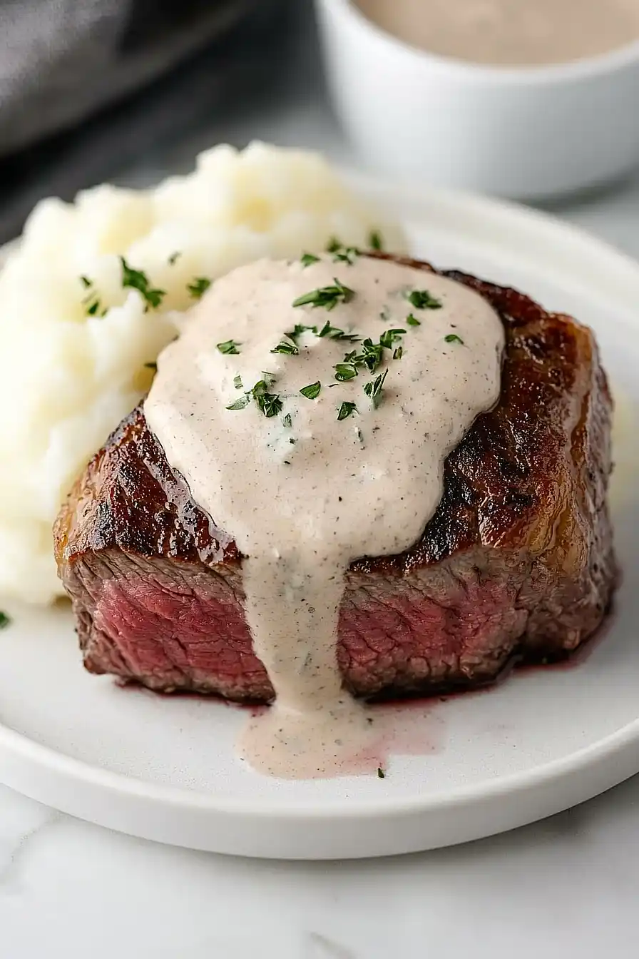 filet mignon with horseradish sauce