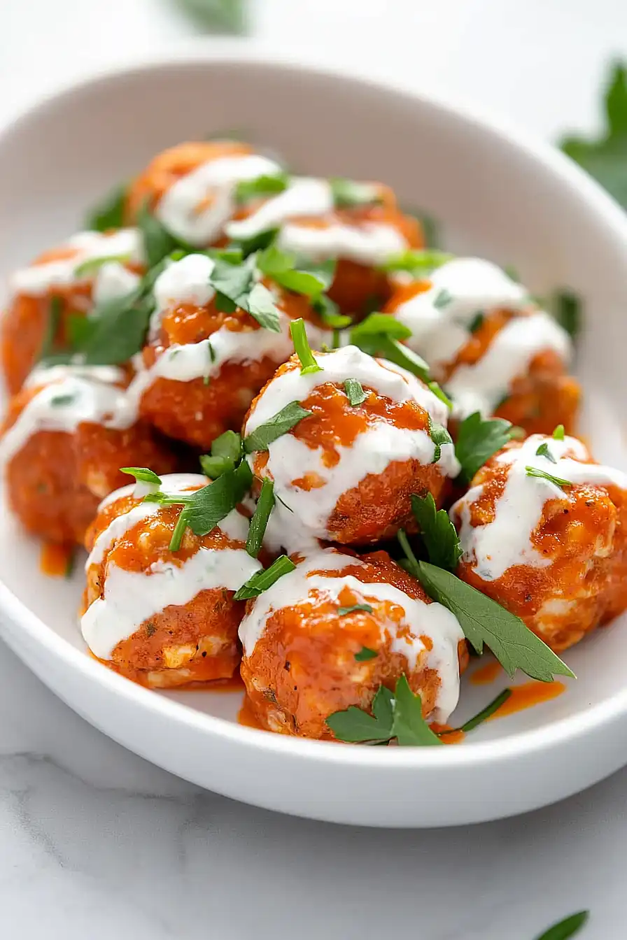 crockpot buffalo chicken meatballs