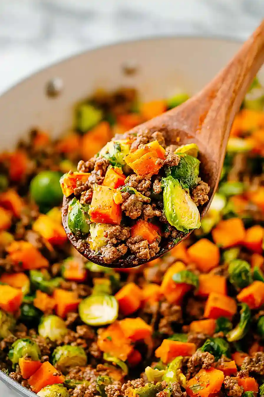 Ground Beef Zucchini Sweet Potato Skillet