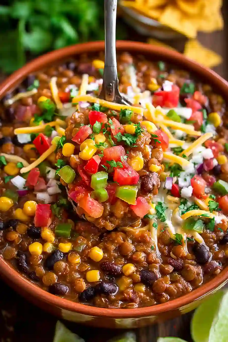 Crock-Pot Lentil Taco Chili