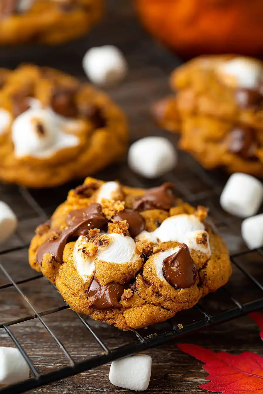 Pumpkin S'mores Cookies