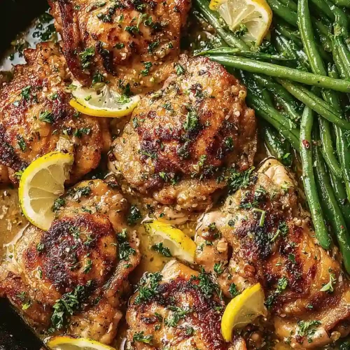 Lemon Garlic Butter Chicken and Green Beans