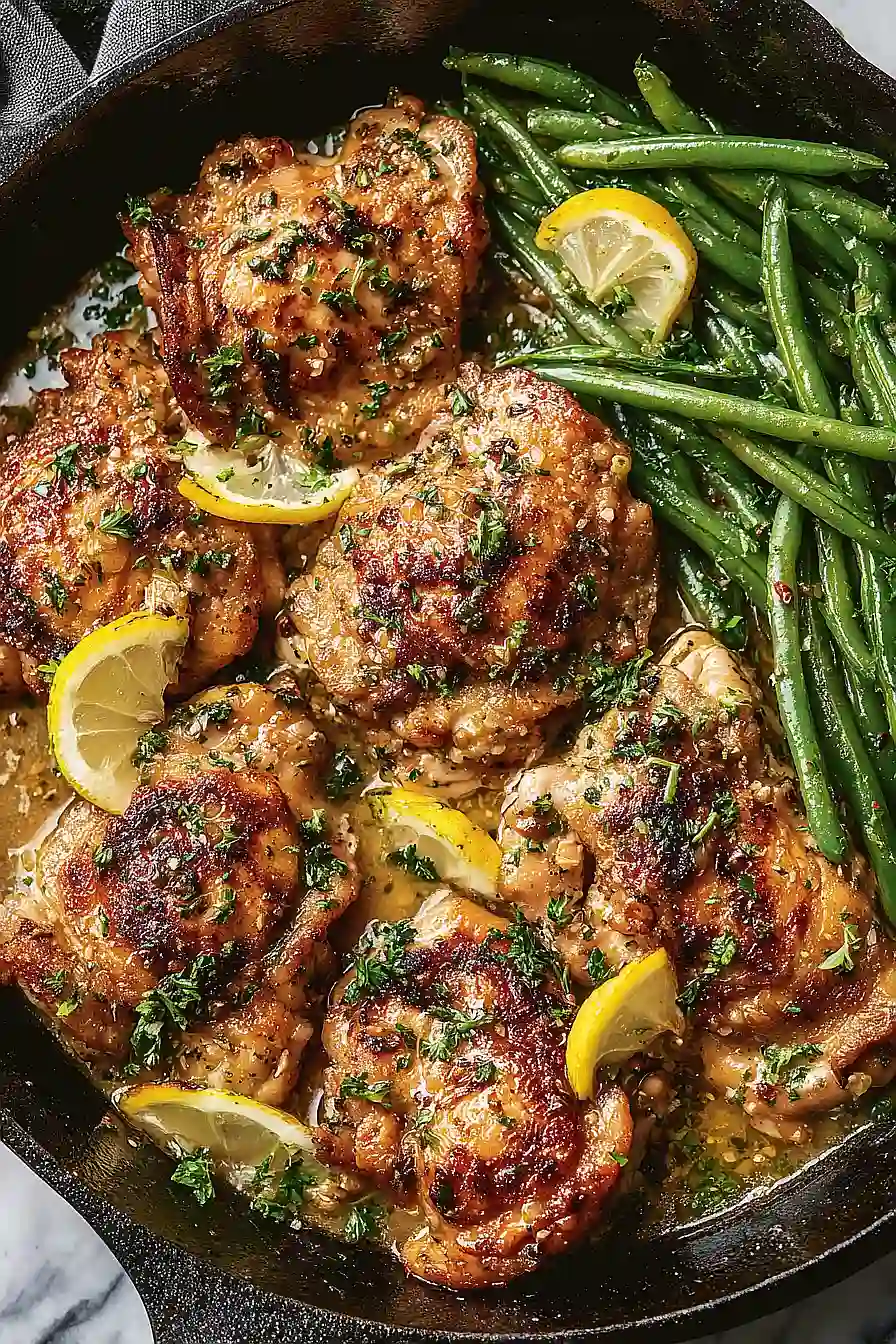 Lemon Garlic Butter Chicken and Green Beans