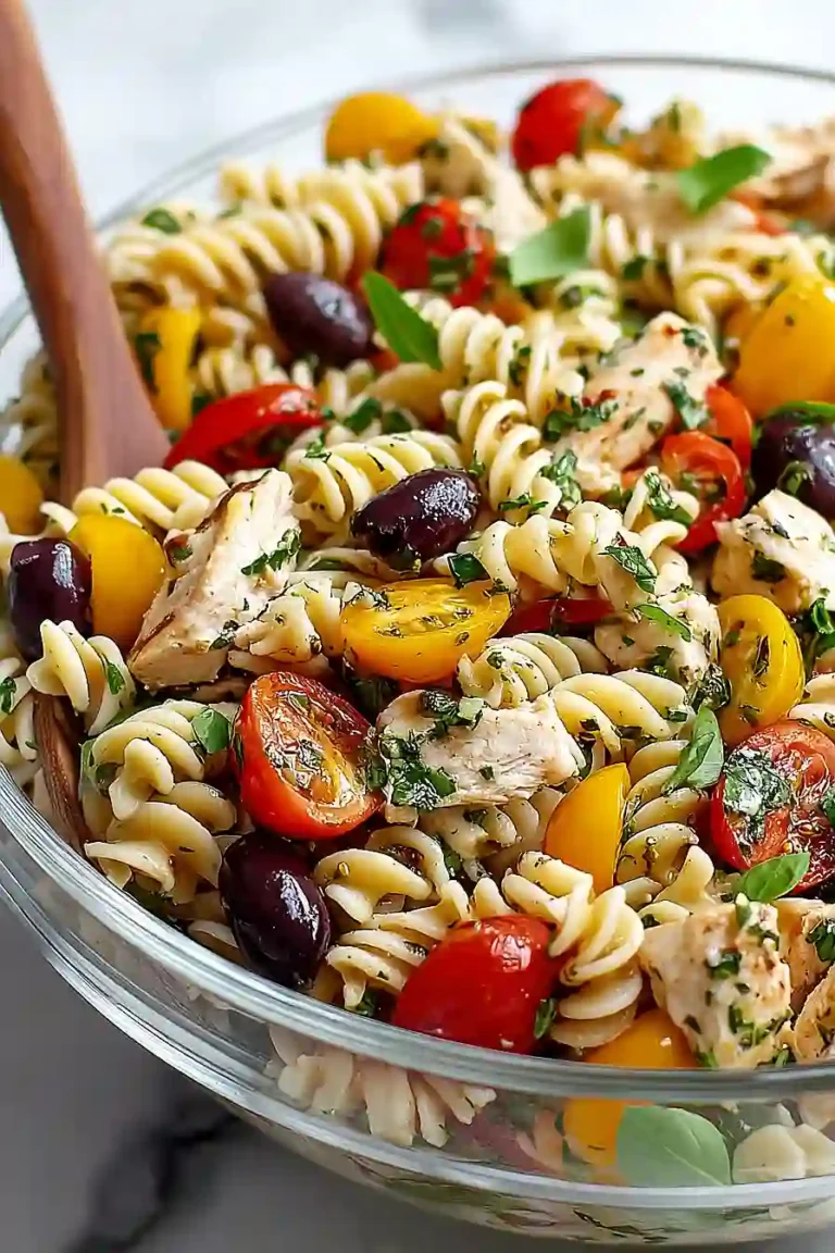 Mediterranean Chicken Pasta Salad