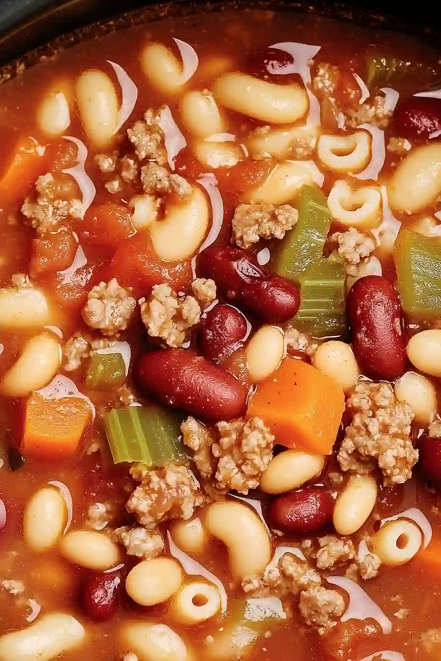 crockpot pasta e fagioli soup