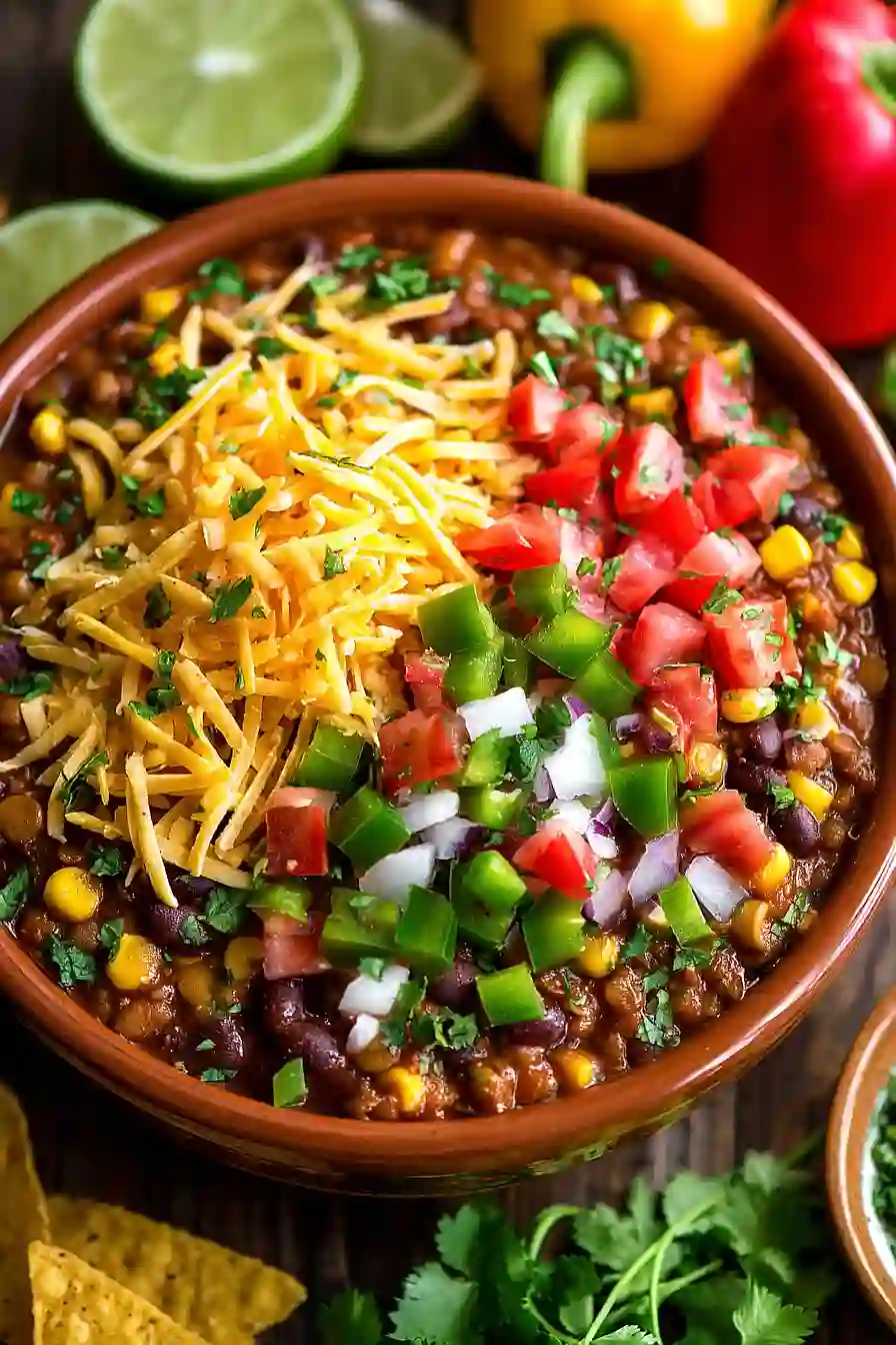 Crock-Pot Lentil Taco Chili