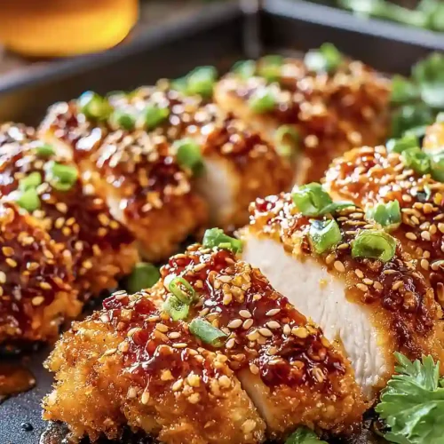Baked Crunchy Hot Honey Chicken