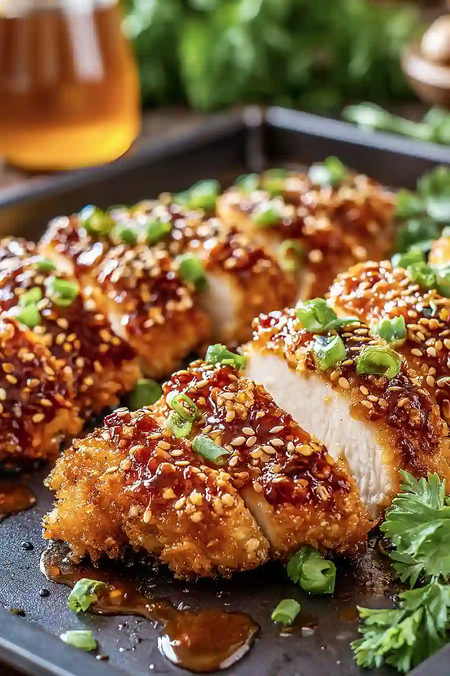 Baked Crunchy Hot Honey Chicken