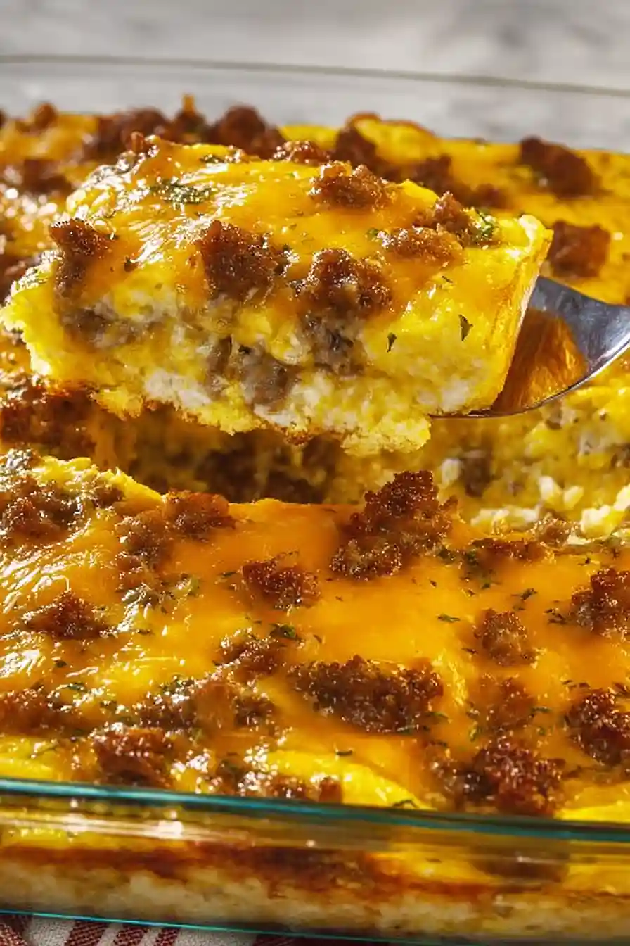 Sausage Egg and Cheese Breakfast Casserole