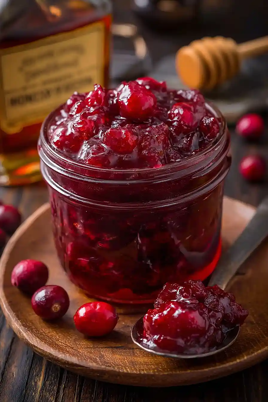 Honey Bourbon Cranberry Sauce