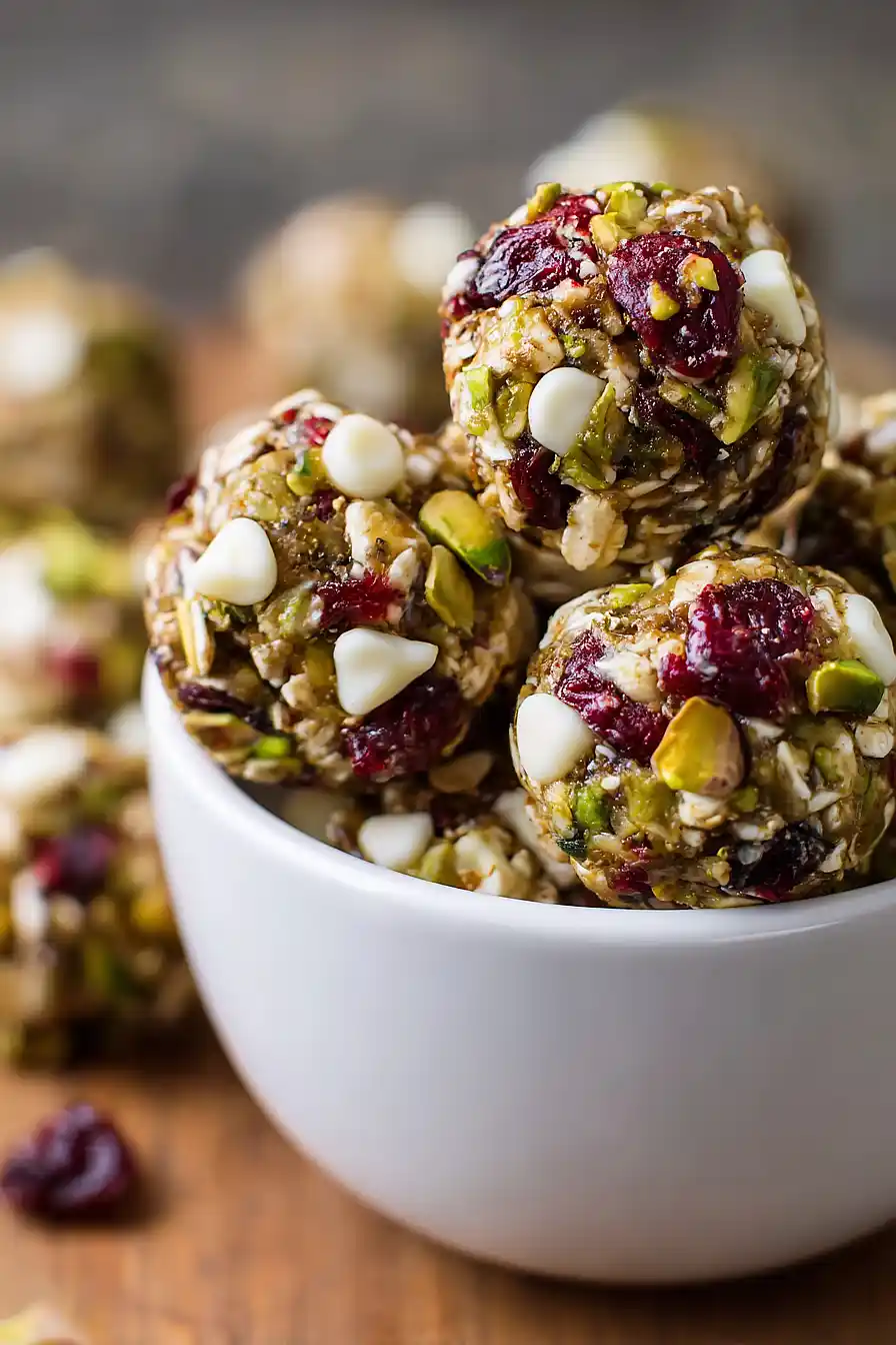 Cranberry Pistachio Energy Bites