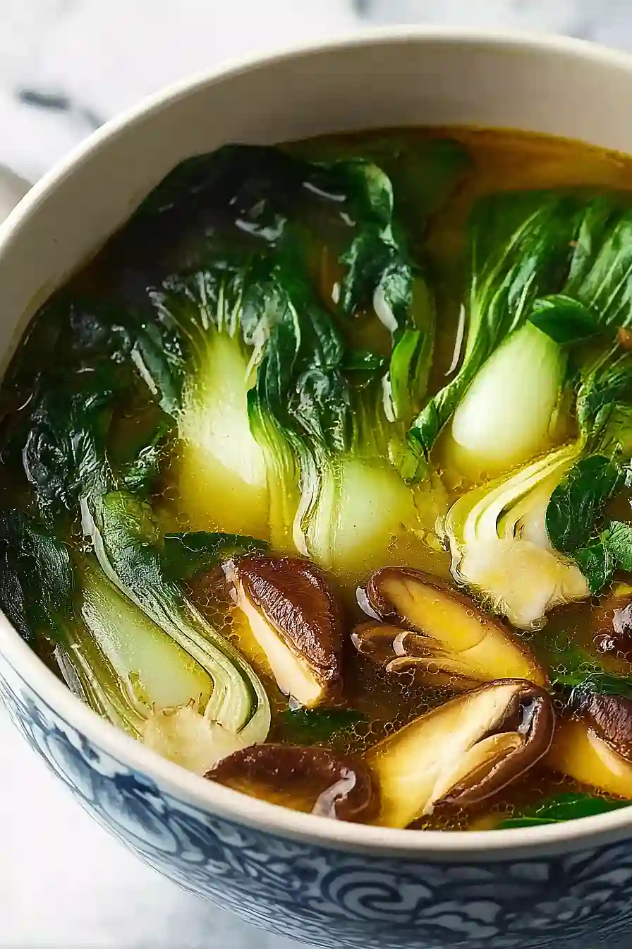 Bok Choy Soup With Garlic And Ginger